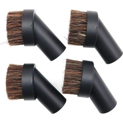 Juego de 4 accesorios para aspiradora: cepillo de cerdas suaves de crin de caballo, herramienta pequeña para limpiar esquinas redondas/rieles de repuesto. (1/5)