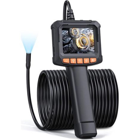 Endoscope Camera,Endoscope Camera IP67 with 8 Adjustable LEDs,2.4 Inch IPS Waterproof Endoscope Camera,1080P HD 10M Semi-Rigid Cable,with Light,Gadgets for Men (1/5)