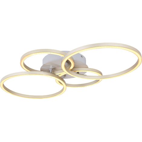 Globo - plafonnier - Kendy - nickel - métal - LED - 67233-40N (1/4)