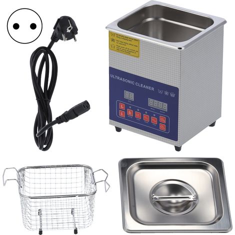 Nettoyeur ultrasonique 2L double fréquence 40KHz/28KHz, machine de nettoyage avec chauffage et minuterie MH‑010G (1/5)