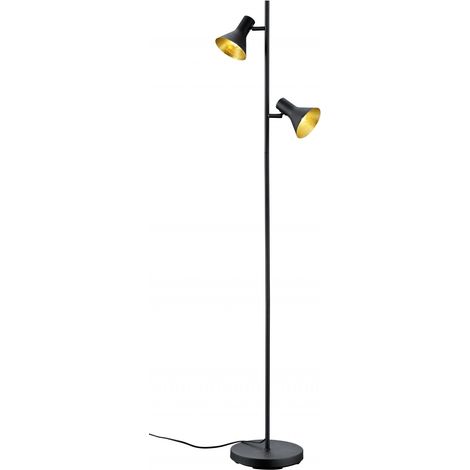Piantana Moderna Minimal 2 Faretti Spot E14 Nina Nero e Oro Trio Lighting (1/2)