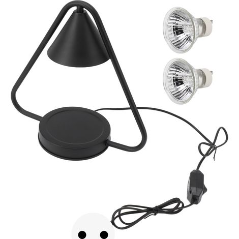 Lampe de table aromathérapie chauffe-bougie électrique intensité réglable, diffuseur de cire parfumée pour chambre, bureau, espace de travail (prise UE) (1/5)