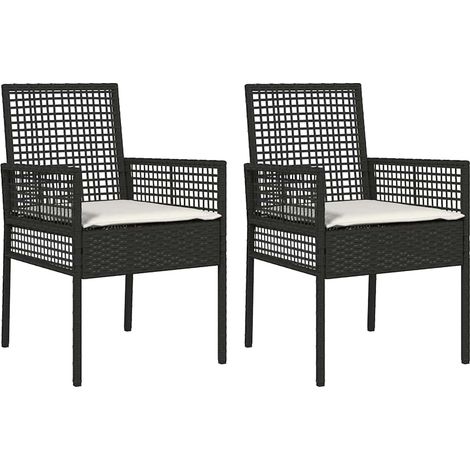 Maison Exclusive - Gartenstuhl 2 pcs Schwarz 55 x 53 x 85 cm Poly