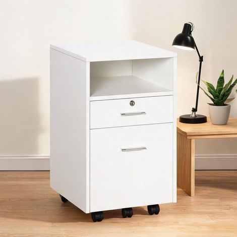 Meuble de rangement de bureau bianco 39 x 40 x 65 cm (1/5)