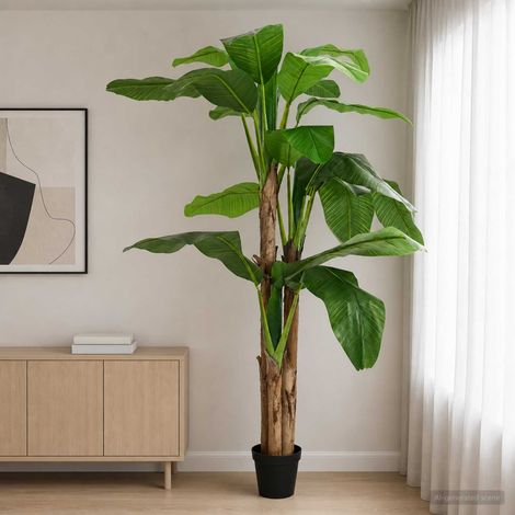 vidaXL Arbre de bananier artificiel Vert 125 x 25 x 250 cm (1/5)