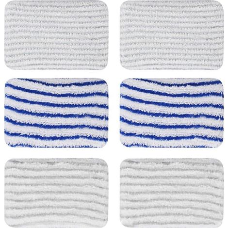 6-teiliges Reinigungs- und Dampfreinigungstuch-Set, Reinigungs- und Dampfreinigungszubehör, Dampfmopp-Pad für Rowenta Clean & Steam ZR850002 ZR005801 ZR005804 (Grau und