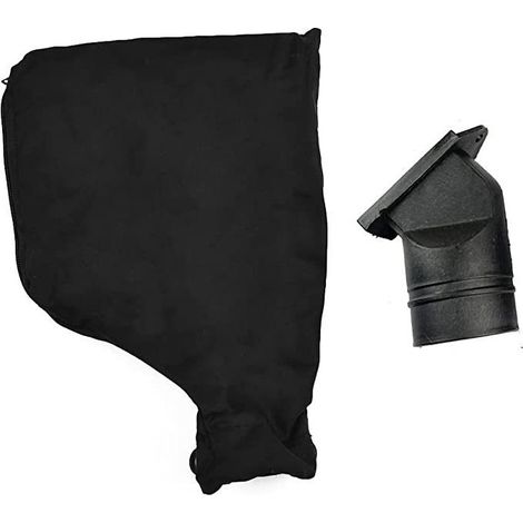 Sac à poussière pour scie à onglet modèle 255, sac à poussière noir 9" avec fermeture éclair et support de fil, avec sortie d'air 02149 (1/5)