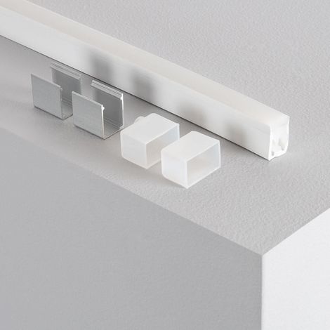 Profilo Silicone Effetto Neon SFLEX 12x20 Curva Laterale per Striscia LED IP20 fino a 10mm 7 m (1/2)
