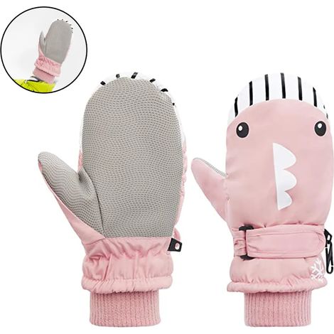 Guanti da sci per bambini guanti da boxe impermeabili guanti caldi invernali per ragazze e ragazzi guanti termici per l'esterno (1/5)