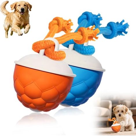 Juguetes para mascotas, Pelota saltarina sensible al tacto, Juguete inteligente de rodadura automática, Cargador USB, Azul, 1 pieza (1/5)