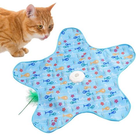KLVGTIFS PU - Jouets interactifs pour chat Jouet de chasse interactif en forme d'étoile Enrichissement anti-mastication pour chasse, l'escalade (1/5)