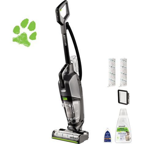 Aspirateur laveur Bissell CrossWave HydroSteam Pet Pro 1100W – Double réservoir hygiénique – Silencieux et maniable – Pour tous types de surfaces