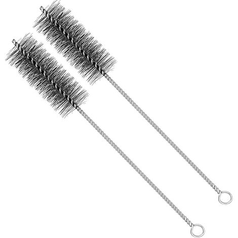 2 Pièces Brosse Métallique 40mm pour Tuyau de Poêle, Goupillon Cheminée en Acier Inoxydable, Kit Ramonage Flexible pour Nettoyage de Conduits de Fumée, Entretien Chaudière et Poêle à Granulés (1/5)