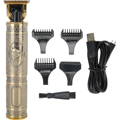 Tondeuse à Cheveux USB Vintage Élégante - Tondeuse Électrique pour Salon à Domicile (Prise T5 et USB) (1/5)