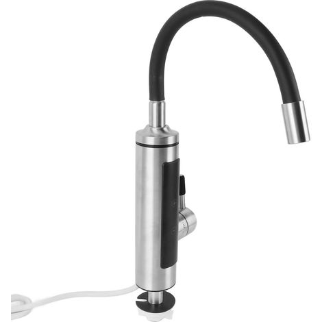 Robinet chauffant rotatif à 360° pour salle de bain et cuisine, eau chaude et froide, chauffe-eau électrique sans réservoir avec affichage numérique, prise UE 220 V (1/5)