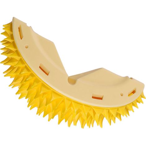 Toiletteur pour chat en forme de durian, pot à herbe à chat résistant en ABS et PVC, griffoir d'angle coloré pour la maison. (1/2)