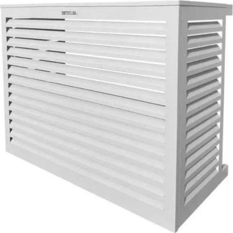 DECOCLIM - Cache unité extérieure en aluminium gris clair taille L - 23AL7035 (1/2)