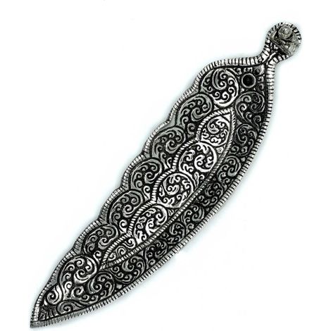 Porte-encens Bouddha en aluminium poli de forme longue 23 cm- Vendu par 1 (1/2)