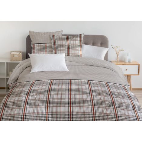 Housse de Couette - 3 Pièces - 100% Coton - 57 Fils - 2 Personnes - 240x260 cm - Greenwich (1/4)