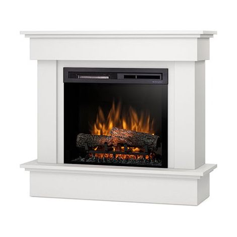 Caminetto elettrico a libera installazione a LED - 23" - Bianco opaco - 100,5 x 89 x 33,5 - TORMES (1/5)