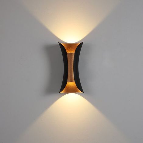Applique da parete impermeabile, moderna applique a LED per esterni, ideale per verande e illuminazione esterna, 10W, bidirezionale (verso l'alto e verso il basso). (1/5)