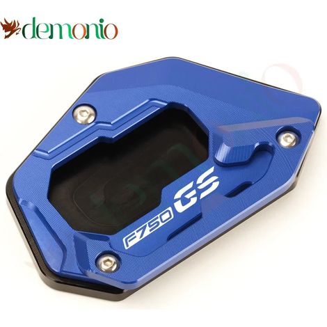(F750GS Bleu) Compatible avec BMW F750 GS F 750 GS f 750gs F750GS. Plaque de support en aluminium pour béquille latérale/pied élargi, extension de béquille latérale maxpower (1/4)