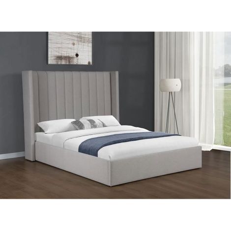 Lit Coffre Perrin en Tissu - Élégance et Rangement Pratique 160 X 200 CM (1/4)