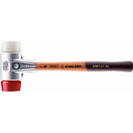 Maillet SIMPLEX Plastique / superplastique avec botier en aluminium et manche en bois - D=30 mm - 3167.030 (1/2)
