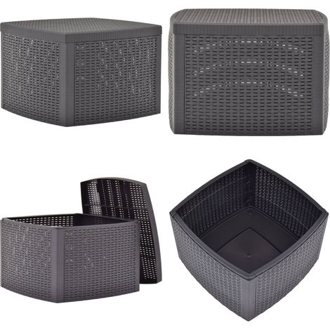 Table d'appoint Mocha 54x54x36,5 cm Plastique - Table De Jardin - Table D'appoint - Mobilier De Jardin - Table Ronde - Table Extérieure - Home & Living