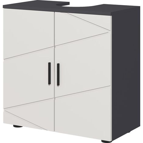 Lavabo sotto mobile 2 ante 60x30x60cm Gris