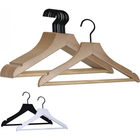 Lot de 40 cintres 32 cm pour vêtements enfant premium avec crochet pivotant à 360° - Bois clair - Vivezen