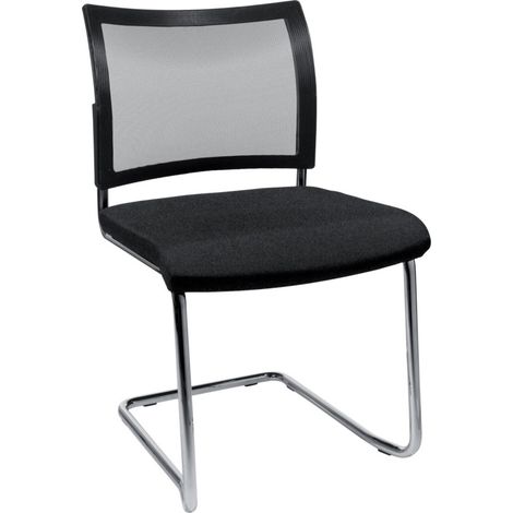 Schwingstuhl Netzbespannung schwarz Stoff schwarz Rundrohr D.22mm TOPSTAR (1/4)