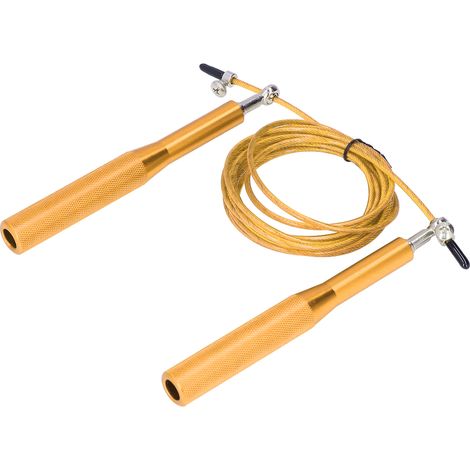 Corde à Sauter Professionnelle en Alliage d'Aluminium Doré - Réglable, Robuste et Durable pour Entraînement Intérieur/Extérieur (1/5)