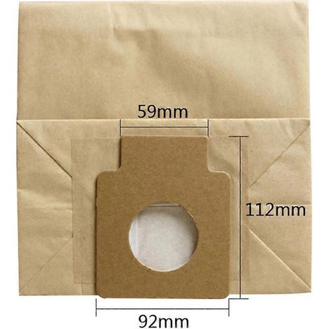10 bolsas de papel desechables de repuesto para aspiradoras MC-2700, MC-2760, MC-4760 y C-11 ( (1/4)