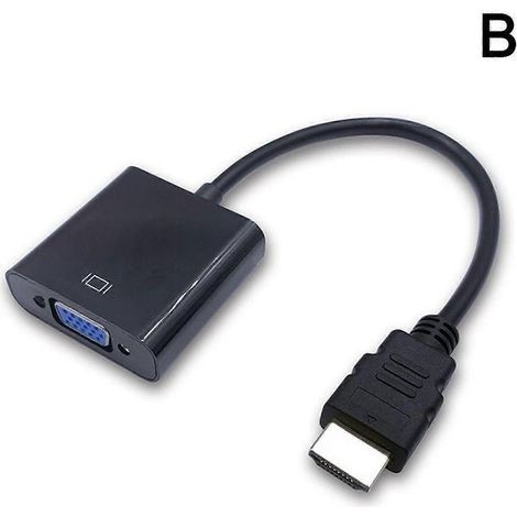 Adaptateur HDMI vers VGA 1080p/câble convertisseur numérique-analogique, compatible avec PS4, PC, ordinateurs portables, boîtiers TV, projecteurs, moniteurs et téléviseurs HD G3Q1. (1/5)