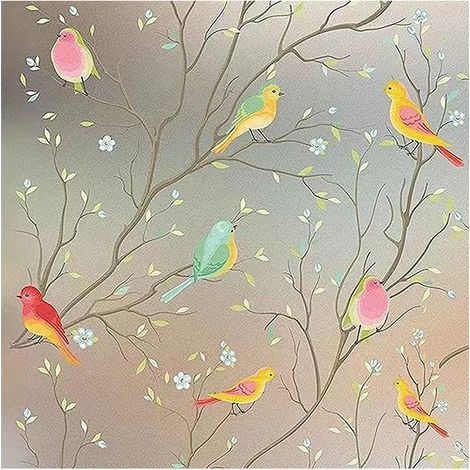 45 x 200 cm Privacy Window Film, Electrostatic Window Film, Decorative Privacy Window Film, Blackout Window Film, Anti-UV, Frosted Opaque Window Film