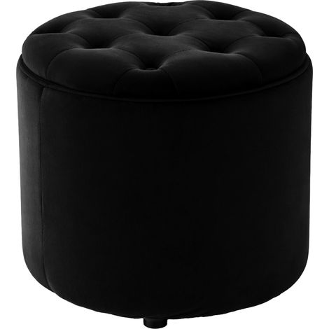 Pouf Contenitore Pantin In Velluto nero