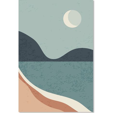 Affiche Rivage sous la lune - 40x60cm - made in France (1/5)