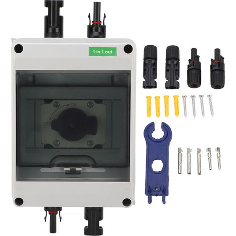 DC1000V 32A Solar DC Disconnect Switch Silver Contacts PC 1 in 1 Out PV DC Isolator Switch for Inverter Combiner Box (1/5)