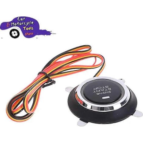 1 unidad de interruptor de encendido/apagado con botón pulsador de 12 V para motor de automóvil, de repuesto, con entrada sin llave. (1/5)