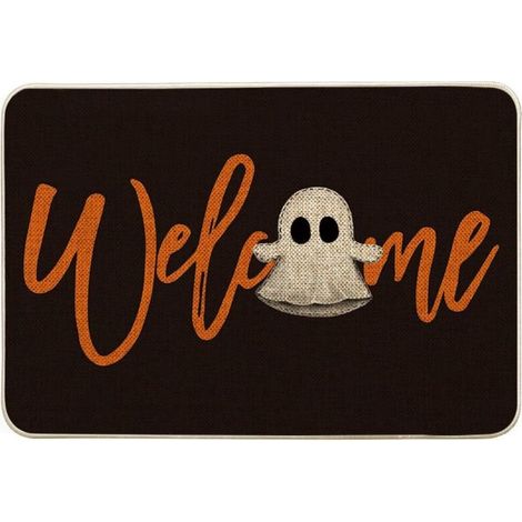 Bardusch Tapis de sol décoratif d'intérieur/extérieur Halloween « Fantôme de bienvenue » 40x60cm (1/5)