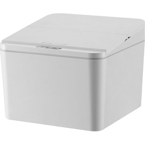 Poubelle électrique de bureau 4L Gris ABS Capteur intelligent Ouverture automatique Rangement multifonction pour voiture (1/5)