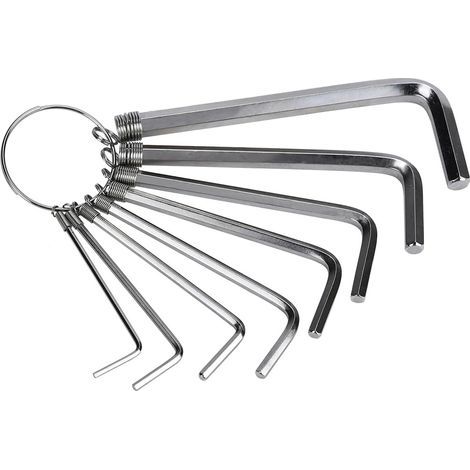 8 Piece Hex Metric Handy Repair Set Allen Key Allen Key Set Hex Key Set Suitable for Delicate Work (0.1/0.079/0.1/0.118/0.1/0.157/0.197/6mm) (1/5)