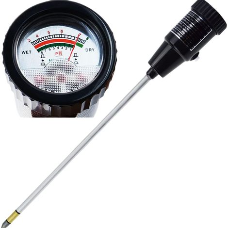 Testeur de sol 2-en-1 pH et humidité – Longueur de la sonde 300 mm, sans pile – Pour jardin, potager, plantes d'intérieur, pelouse et verger (1/5)