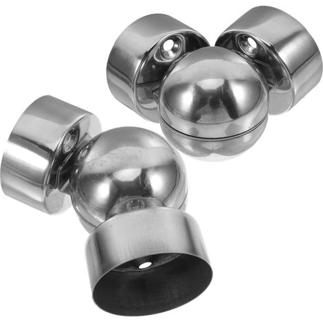 Lot de 2 Main Courante Pour Escalier Embouts De Rampe Inox Accessoires Métalliques Capuchons De Main Courante De Garde-corps