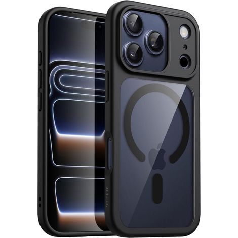 Handyhülle iPhone17Pro MagSafe Stoßfest TPU Antikratzer Schwarz (1/5)