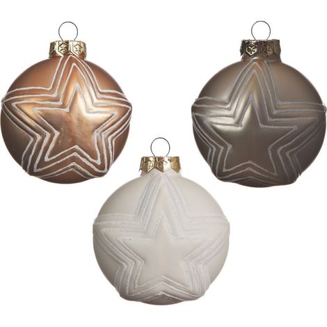 Pallina di Natale assortita pz 1 cm 8 in vetro