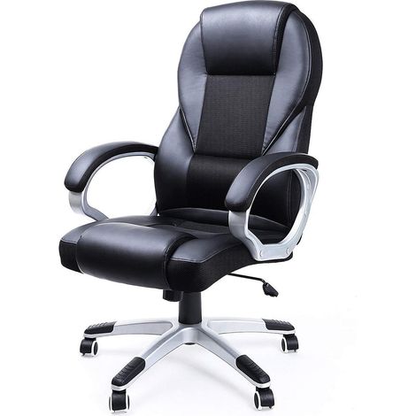 Sedia da ufficio ergonomica classica nera 150 kg max 0512009