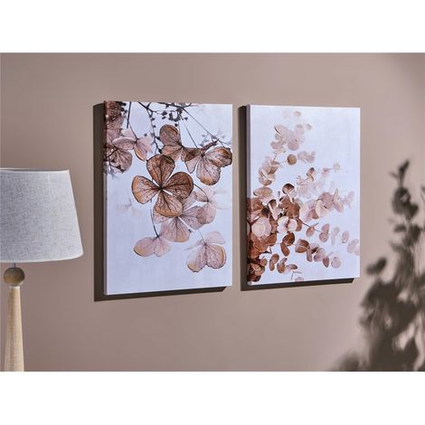 Lienzo Impr. Eucalipto Y Treboles 30% Al Oleo 50X70 Cms. S/2 50X3X70 Cms (1/3)