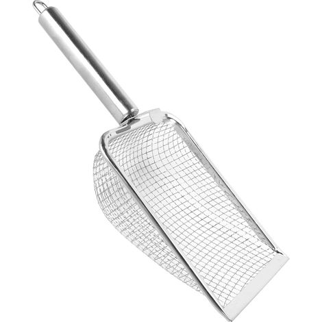 Pelle à litière pour chat, pelle antirouille en acier inoxydable suspendue, boîte facile à nettoyer avec crochet pour chaton Reptile (1/5)